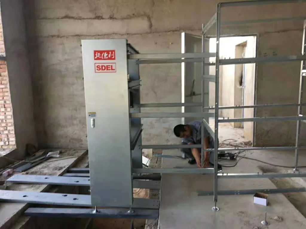Hebei Province Automated broiler Cage System Project Case 1 broiler cage installation